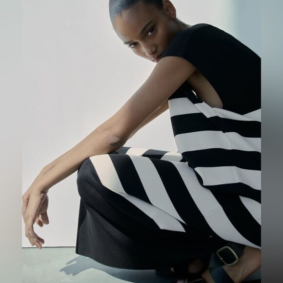 Zara Striped Knit Dress New - Picture 5 of 6